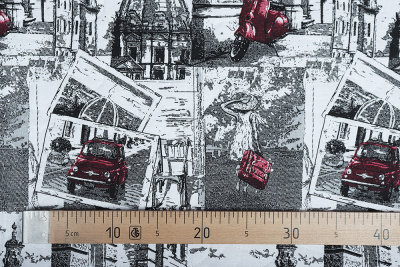 Поликоттон набивной Город - изображение