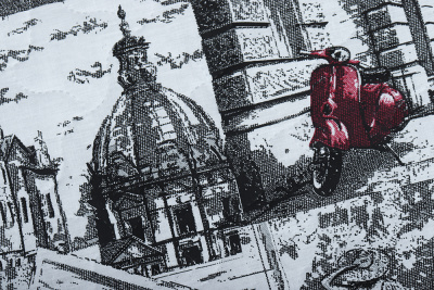 Поликоттон набивной Город - изображение