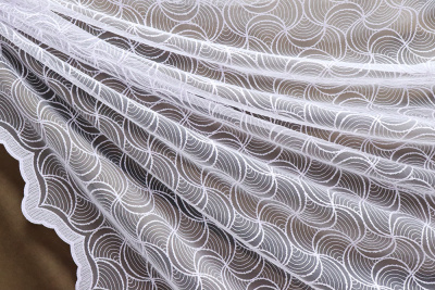 Сетка вышивка белая - изображение