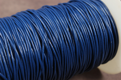 Шнур кожаный 2мм Синий - изображение