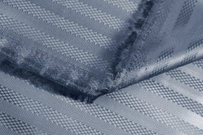 Подклад жаккард полосы Серо-голубой - изображение