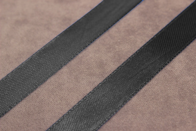 Лента атласная 12мм Черный №039 - изображение