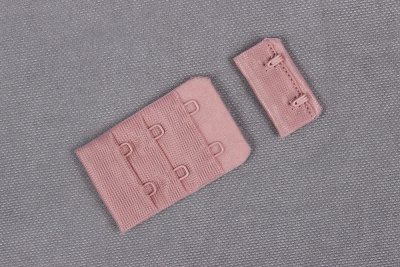 Застежка для бюстгальтера 32мм 3ряда 2крючка Пудра - изображение