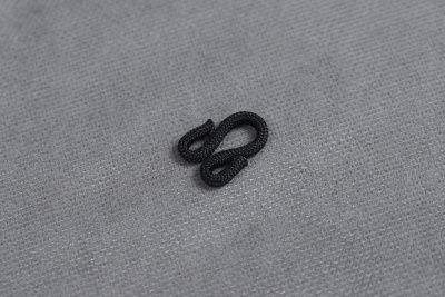 Крючок одёжный обтянутый 24мм Черный - изображение