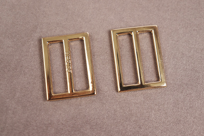 Пряжка металлическая Рамка с перекладиной 25мм МТ1876 Золото - изображение