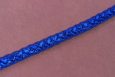 Тесьма 13мм с пайетками Синий - изображение