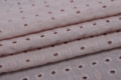 Хлопок вышивка Св.трюфельный - изображение