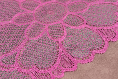 Кружево 200мм эластичное с микрофиброй Фиолетовый - изображение