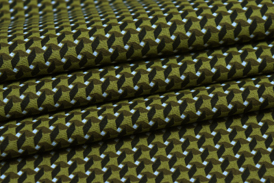 Бязь набивная 262 Ив 122 гр/м.кв. Геометрия хаки - изображение