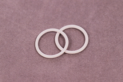 Кольцо для бретелей 15мм металл Серебристый пион - изображение