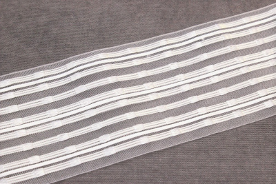 Лента шторная Карандаш капроновая 10см, многокарманная(1:2) - изображение