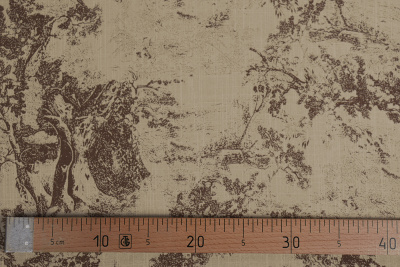 Лен-вискоза 3148 Флора Бежевый - изображение