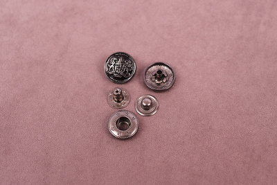 Кнопки пробивные 15мм декоративная Герб Т.Никель/черный - изображение