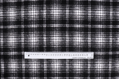 Костюмная 201 250гр/м.кв.Клетка Белый/черный - изображение