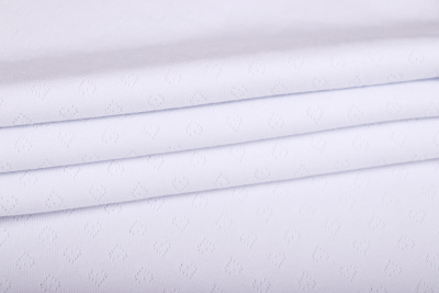 Рибана с перфорацией сердечки Белый - изображение