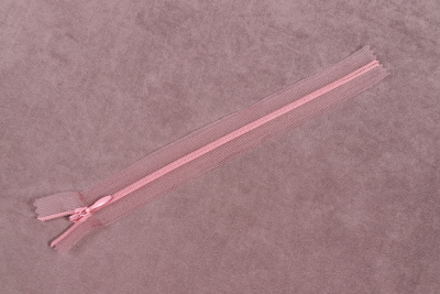 Молния потайная 20см на сетке Розовый 332 - изображение