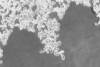 Кружево 210мм свадебное Молочный Н1239 - изображение