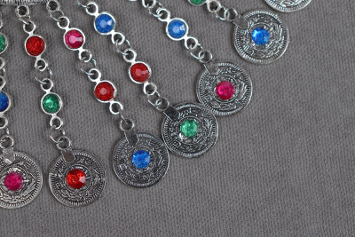 Этническое украшение 65*110мм подвеска m6940 Серебро - изображение