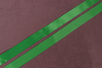 Лента атласная 25мм Зеленый 075 - изображение