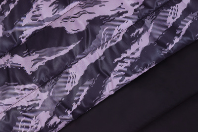 Стежка курточная сендвич Камуфляж т.коричневый/розовый - изображение