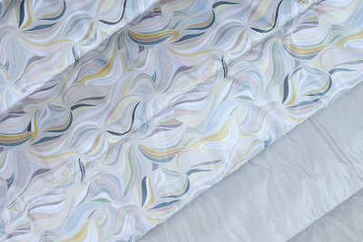 Стежка курточная сендвич Абстракция Серый/бежевый - изображение