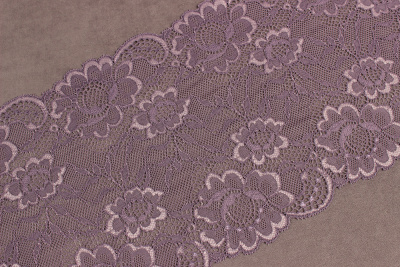 Кружево 160мм эластичное Пыльно-фиолетовый - изображение