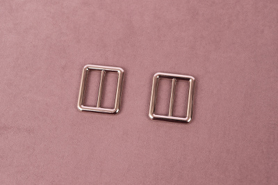 Пряжка металлическая Рамка с перекладиной 25мм Никель - изображение