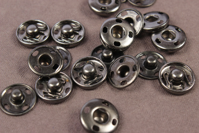 Кнопки пришивные потайные 11,5мм Т.никель - изображение