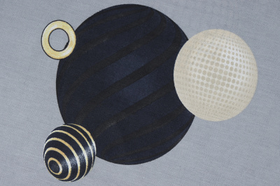 Бязь набивная 220 Ив 120 г/м.кв Вселенная - изображение