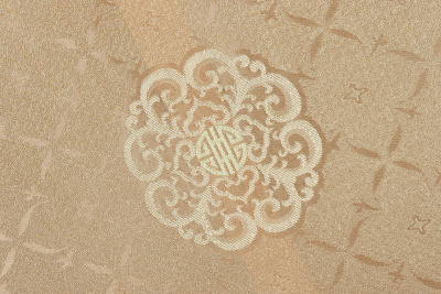 Жаккард монгольский ажурный медальон Бежевый - изображение