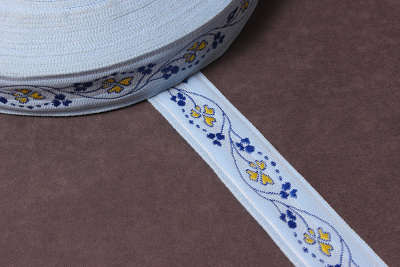 Лента 23мм жаккардовая 8993 Голубой - изображение