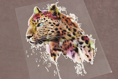 Термотрансфер 190*160мм Леопард - изображение