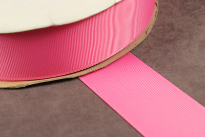 Репсовая лента 40мм Яр.розовый - изображение