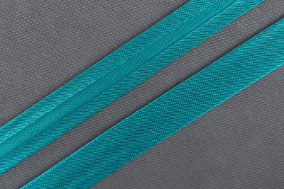 Атласная косая бейка 15мм Бирюзовый 118 - изображение