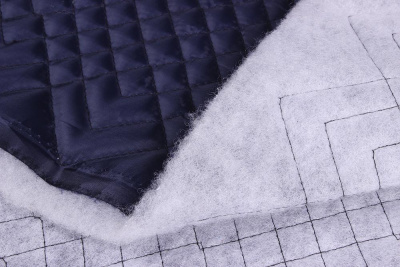 Стежка на капроне нитепрошивная мелкая клетка Т.синий 014 - изображение