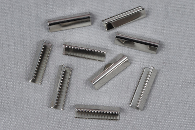 Наконечник-зажим 7*25мм для стропы Металл Никель - изображение