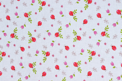Ситец 80 набивной 85 гр/м.кв. Божьи коровки - изображение