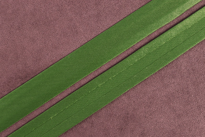 Атласная косая бейка 15мм Св.Зеленый 6093 - изображение