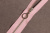 Молния декоративная с кольцом 70см металл Розовый/никель