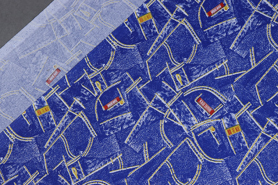 Бязь набивная 262 Ив 120 гр/м.кв. Джинс - изображение