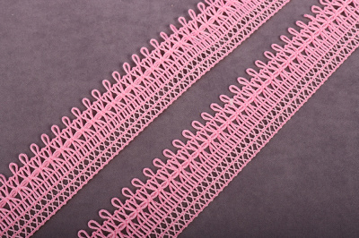 Кружево Мережка 34мм Розовый - изображение