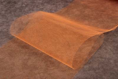 Лента 150мм фатиновая Оранжевый неон - изображение