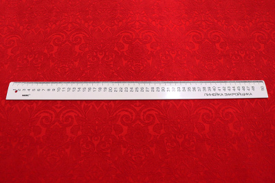 Хлопок жаккард Красный - изображение