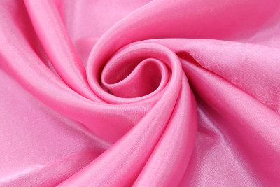 Креп-сатин однотонный Розовый - изображение