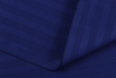 Страйп-сатин 130гр/м.кв.240 Мелкая полоска 1*1 Синий - изображение