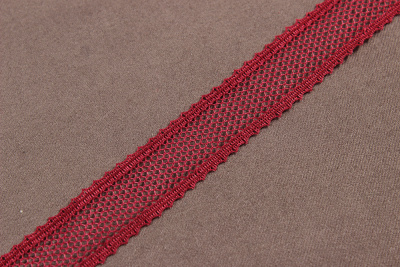 Кружево 10мм гипюр Бордовый - изображение