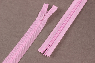 Молния потайная 50см нейлон Розовый - изображение
