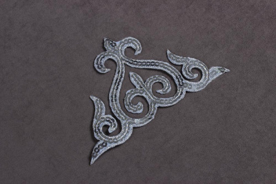 Термоаппликация с пайетками Орнамент Серебро 8618 - изображение