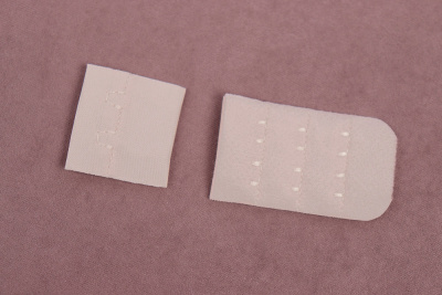 Застежка для бюстгальтера 30мм 3ряда 2крючка Натуральный - изображение