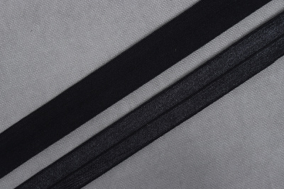 Трикотажная бейка 20мм блестящий Черный - изображение